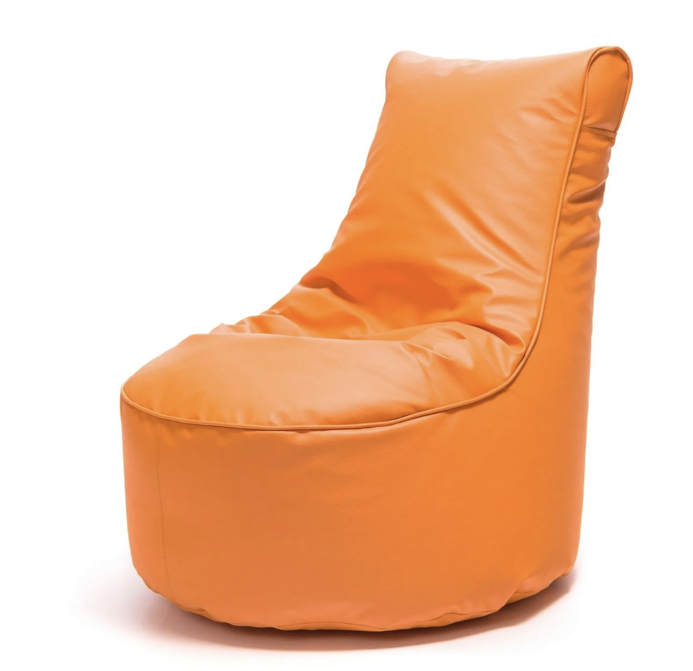 Oranžový sedací vak Seat S ekokoža